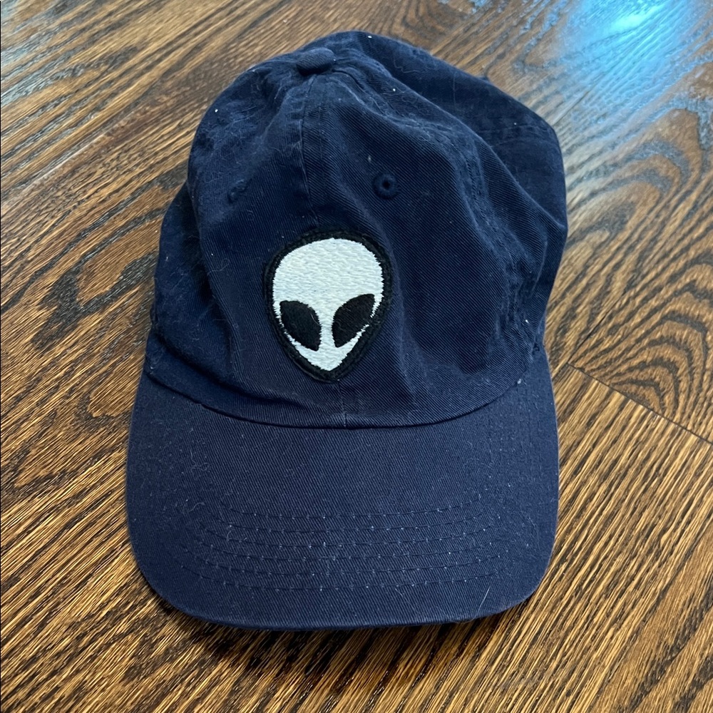 Navy Blue Alien Design Cap